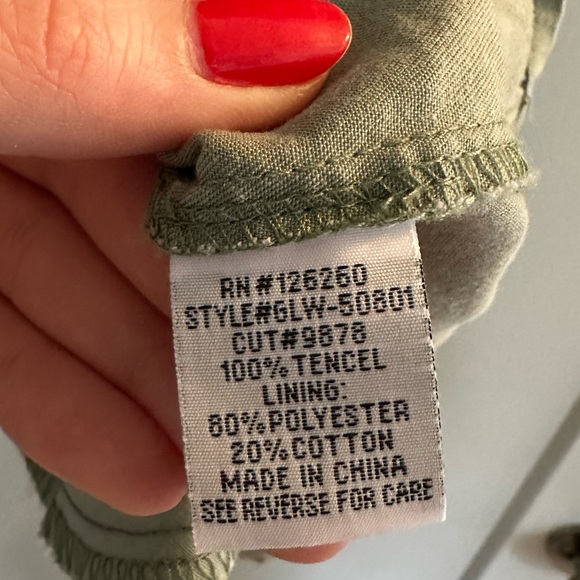 Olive Green T-Shirt Dress - Picture 3 of 4